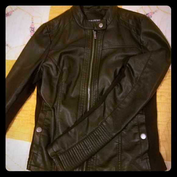 Maurices Black Faux Leather Moto Jacket 